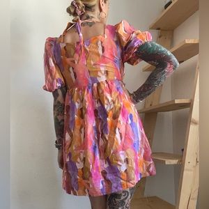 Multi Colored babydoll dress